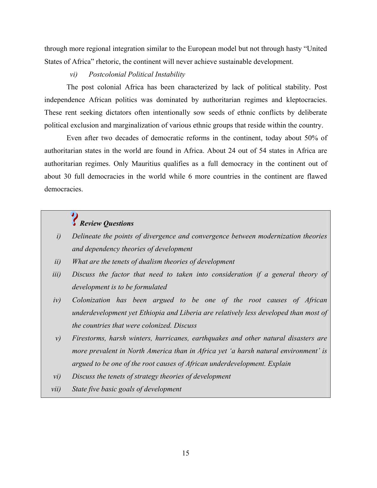BBM Development Studies Module — page 19 of 76